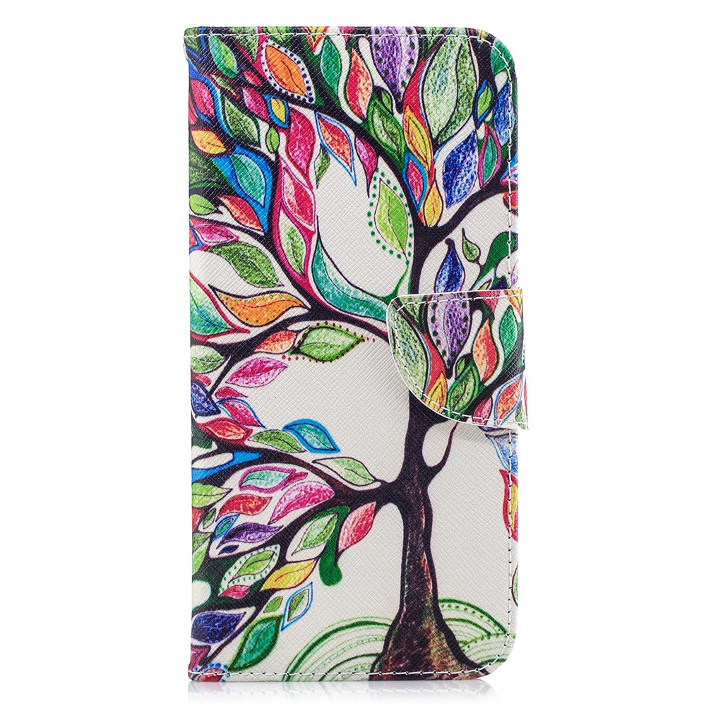 Pattern Printing PU Leather Wallet Case Cover for Huawei nova 3i / P Smart Plus - Colorized Tree-2
