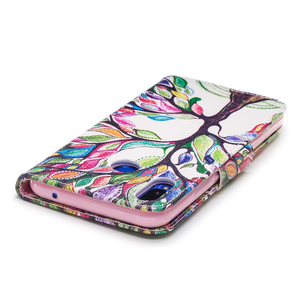 Pattern Printing PU Leather Wallet Case Cover for Huawei nova 3i / P Smart Plus - Colorized Tree-8