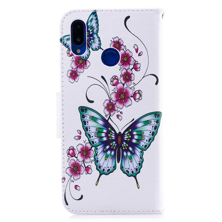 Pattern Printing Leather Wallet Stand Case for Huawei nova 3i / P Smart+ - Butterfly and Flower-3