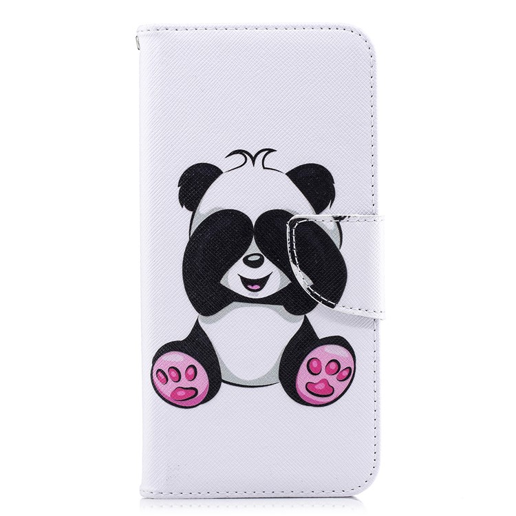 Pattern Printing Leather Wallet Stand Cover for Huawei nova 3i / P Smart+ - Cute Panda-2