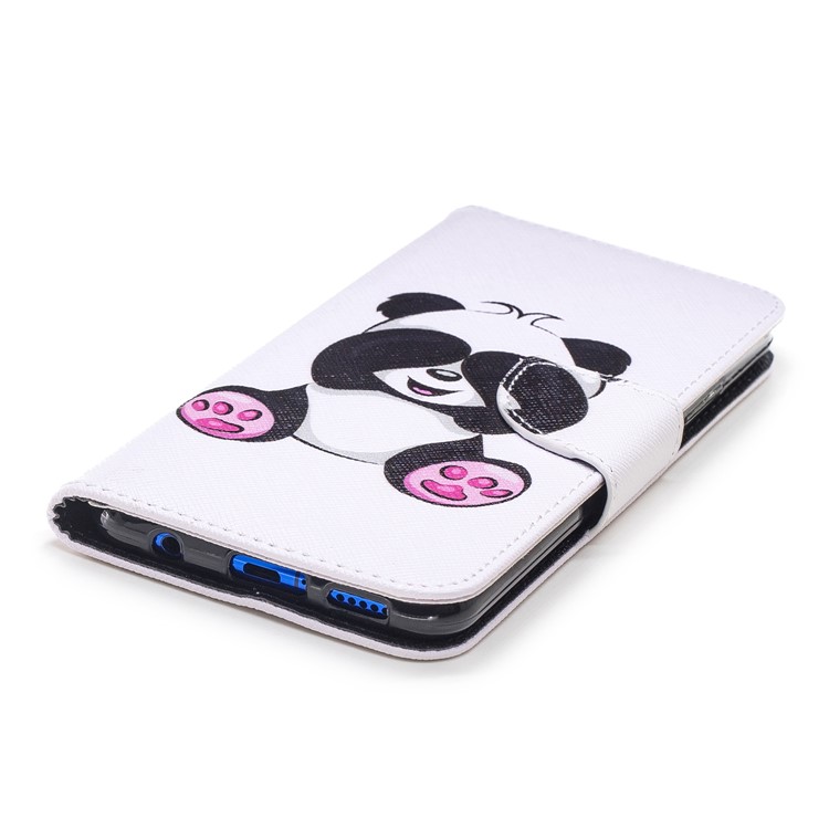 Pattern Printing Leather Wallet Stand Cover for Huawei nova 3i / P Smart+ - Cute Panda-7