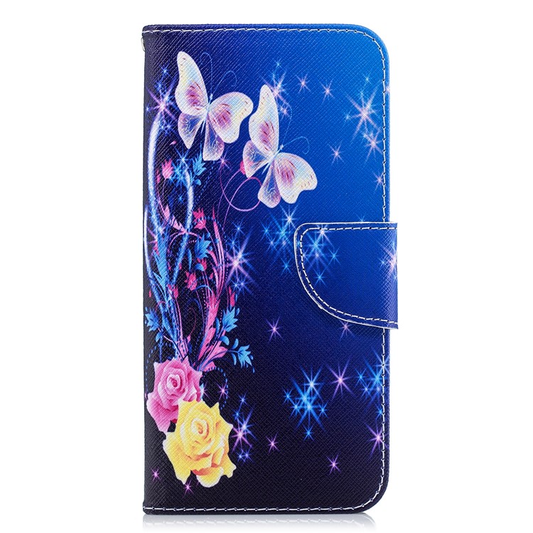 Pattern Printing Wallet Stand Leather Phone Cover for Huawei nova 3i / P Smart+ - Crystal Butterfly-2