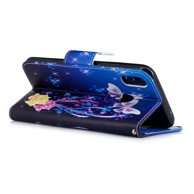 Pattern Printing Wallet Stand Leather Phone Cover for Huawei nova 3i / P Smart+ - Crystal Butterfly-5