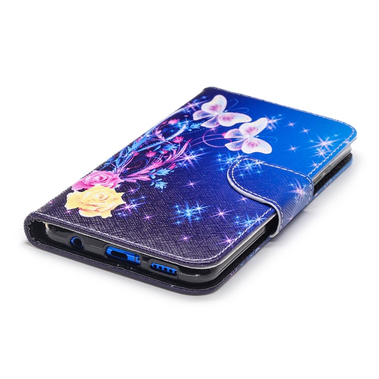 Pattern Printing Wallet Stand Leather Phone Cover for Huawei nova 3i / P Smart+ - Crystal Butterfly-7