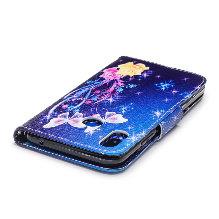 Pattern Printing Wallet Stand Leather Phone Cover for Huawei nova 3i / P Smart+ - Crystal Butterfly-8