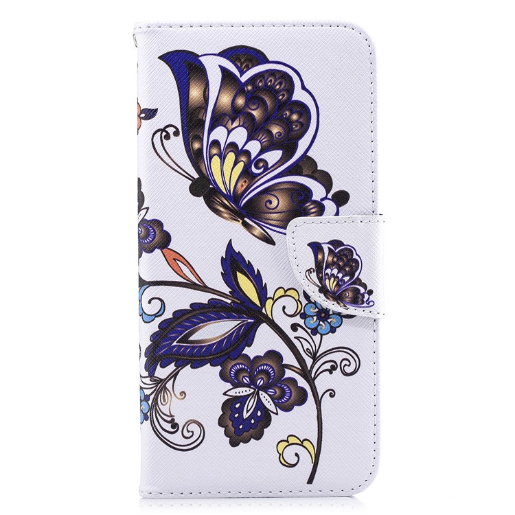 Pattern Printing Wallet Stand Leather Case for Huawei nova 3i / P Smart+ - Butterfly and Flower-2