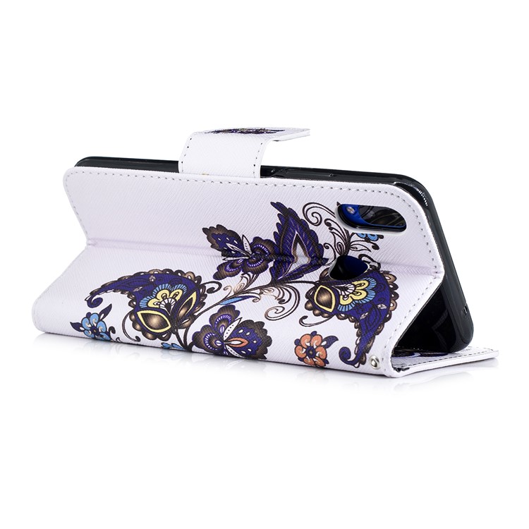 Pattern Printing Wallet Stand Leather Case for Huawei nova 3i / P Smart+ - Butterfly and Flower-5