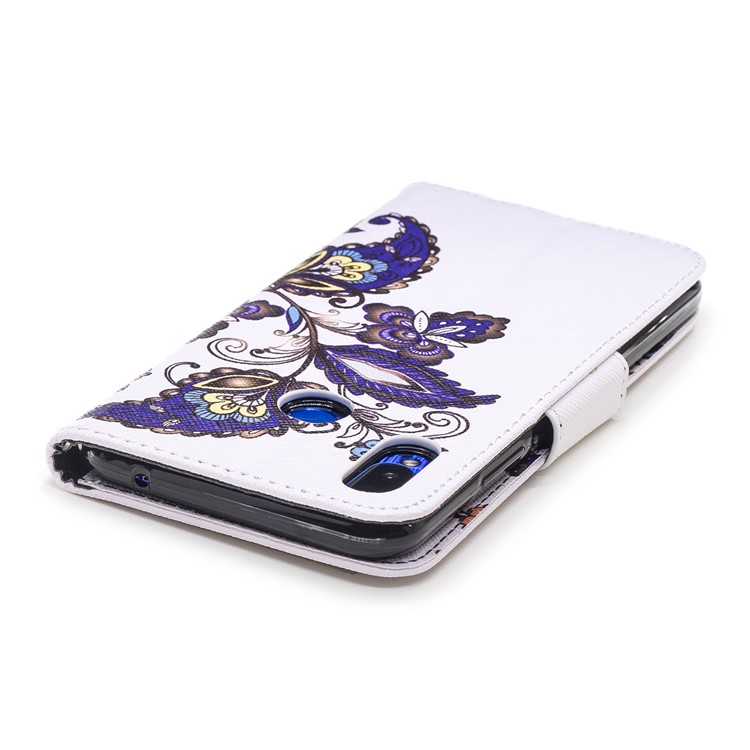 Pattern Printing Wallet Stand Leather Case for Huawei nova 3i / P Smart+ - Butterfly and Flower-8