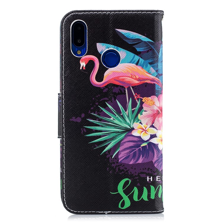 Patrón Impresión Billetera Soporte Cuero Cubierta Para Huawei Nova 3i / P Inteligente + - Flamenco Y Piña-3