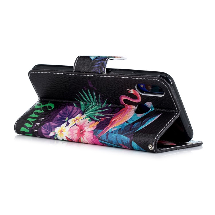 Patrón Impresión Billetera Soporte Cuero Cubierta Para Huawei Nova 3i / P Inteligente + - Flamenco Y Piña-5