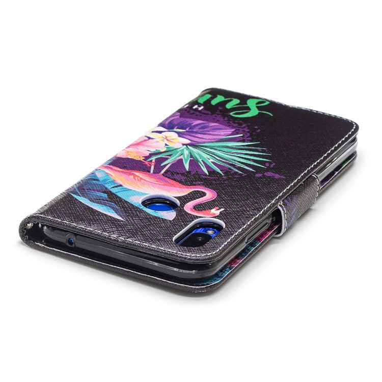 Patrón Impresión Billetera Soporte Cuero Cubierta Para Huawei Nova 3i / P Inteligente + - Flamenco Y Piña-8