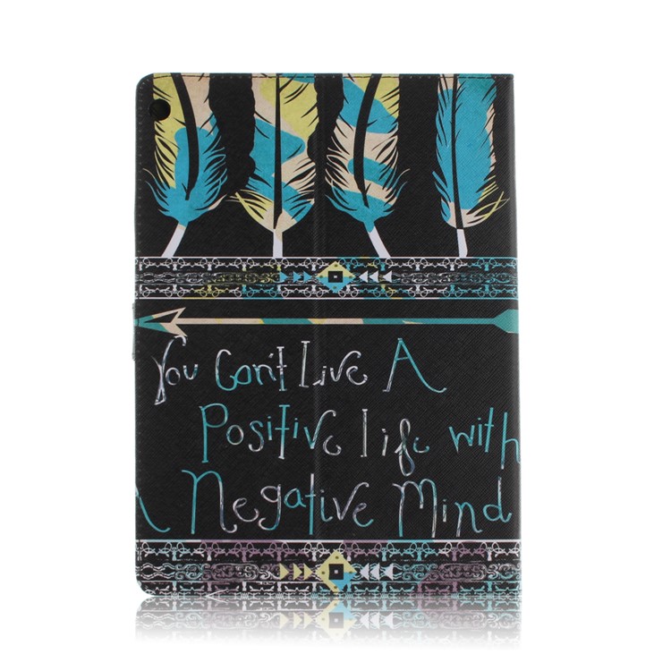 Pattern Printing Leather Tablet Cover for Huawei MediaPad M3 Lite 10 Portable Wallet Stand Casing - Feather-3
