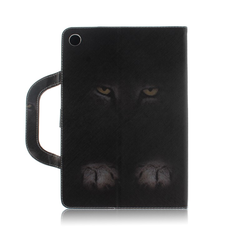 Pattern Printing Wallet Leather Case with Stand for Huawei MediaPad M5 10 / M5 10 (Pro) - Animal in the Dark-3