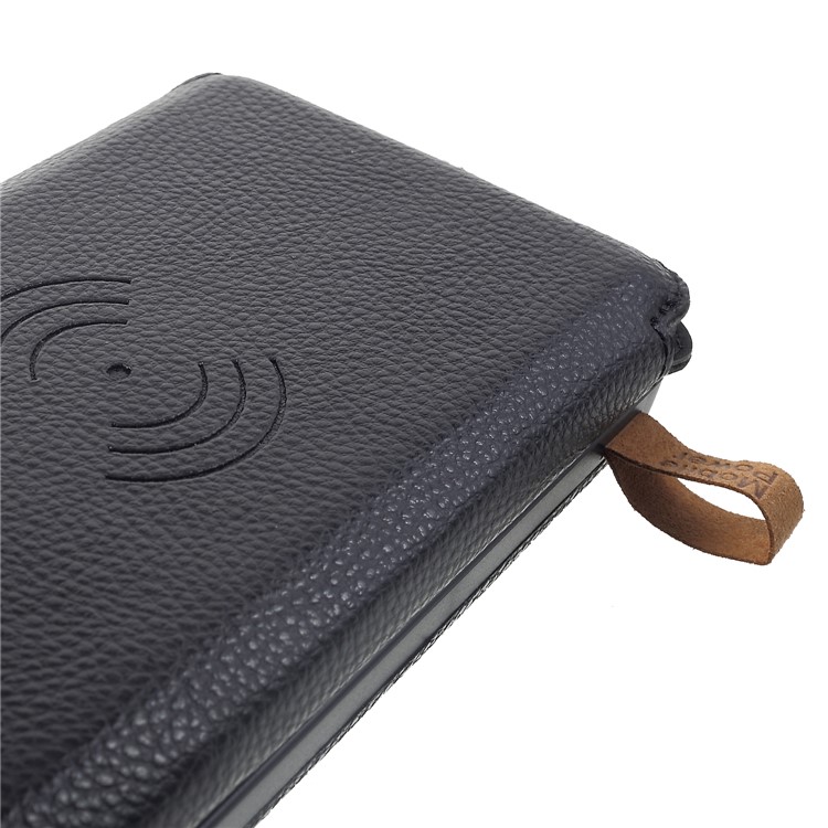 Waterproof Folding 4 Solar Panels 12000mAh Power Bank with Two USB + Wireless Charger - Black-7