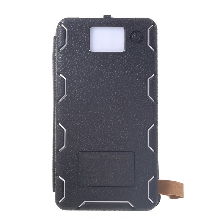 Waterproof Folding 4 Solar Panels 12000mAh Power Bank Charger with Two USB + Wireless Charger - White-2