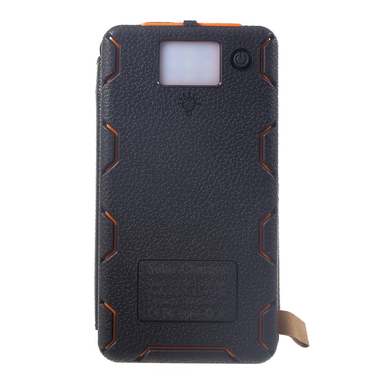 Outdoor Folding 4 Solar Panels 12000mAh Power Bank with Two USB + Wireless Charger - Orange-2
