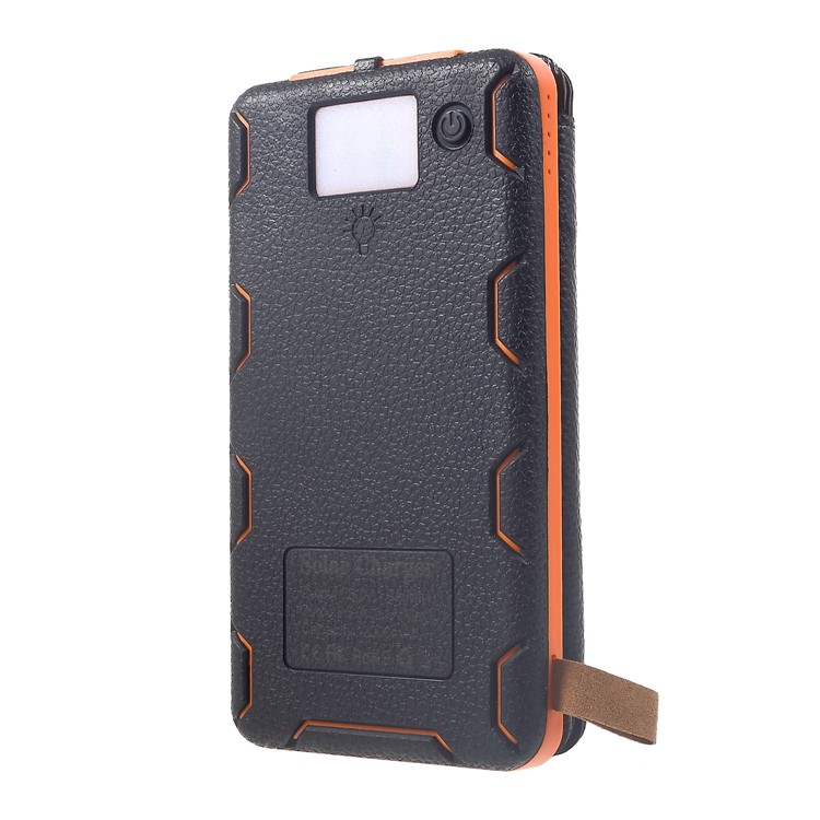 Outdoor Folding 4 Solar Panels 12000mAh Power Bank with Two USB + Wireless Charger - Orange-3