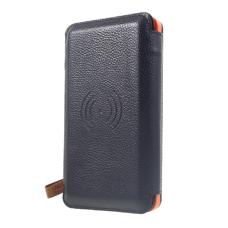Outdoor Folding 4 Solar Panels 12000mAh Power Bank with Two USB + Wireless Charger - Orange-5