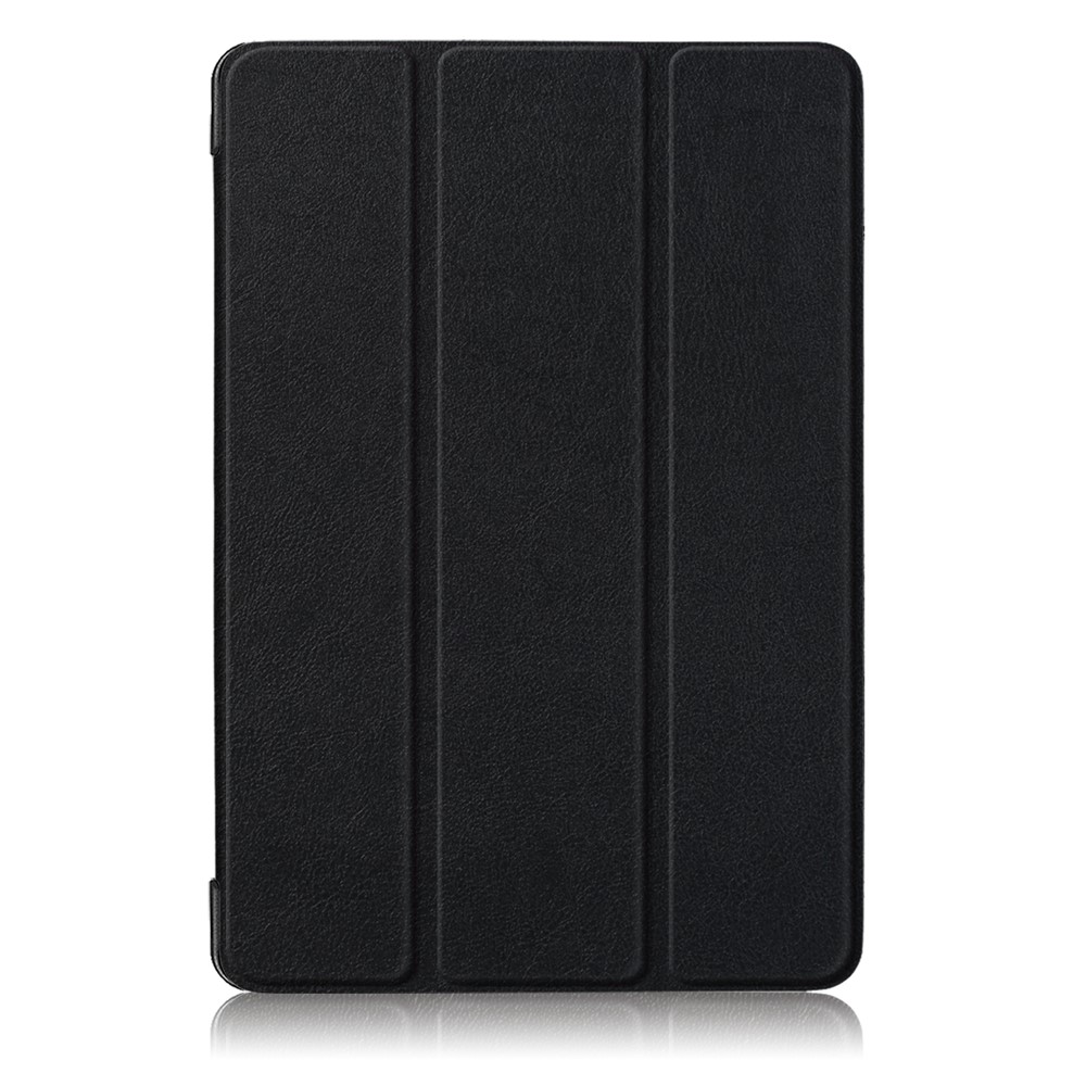 PU Cuero Tri-plegable Tableta Voltea Protección Para Huawei Mediapad T5 10 - Negro