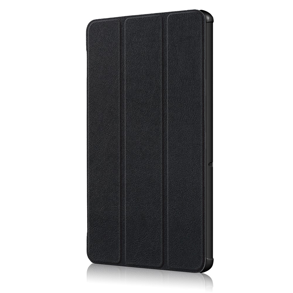 PU in Pelle Tri-fold Stand Tablet Flip Protective Casing Per Huawei Mediapad T5 10 - Nero