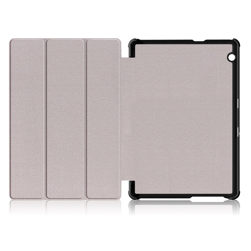 PU Leather Tri-fold Stand Tablet Cover for Huawei Mediapad T5 10 - Black-9