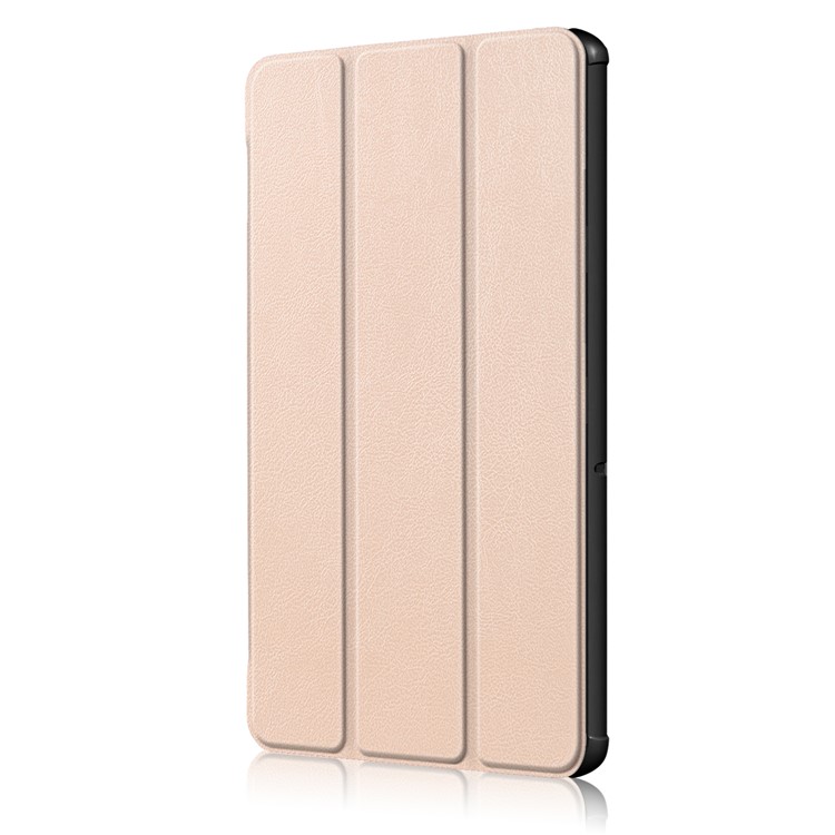 PU Leather Tri-fold Stand Tablet Protective Cover for Huawei Mediapad T5 10 - Gold-4