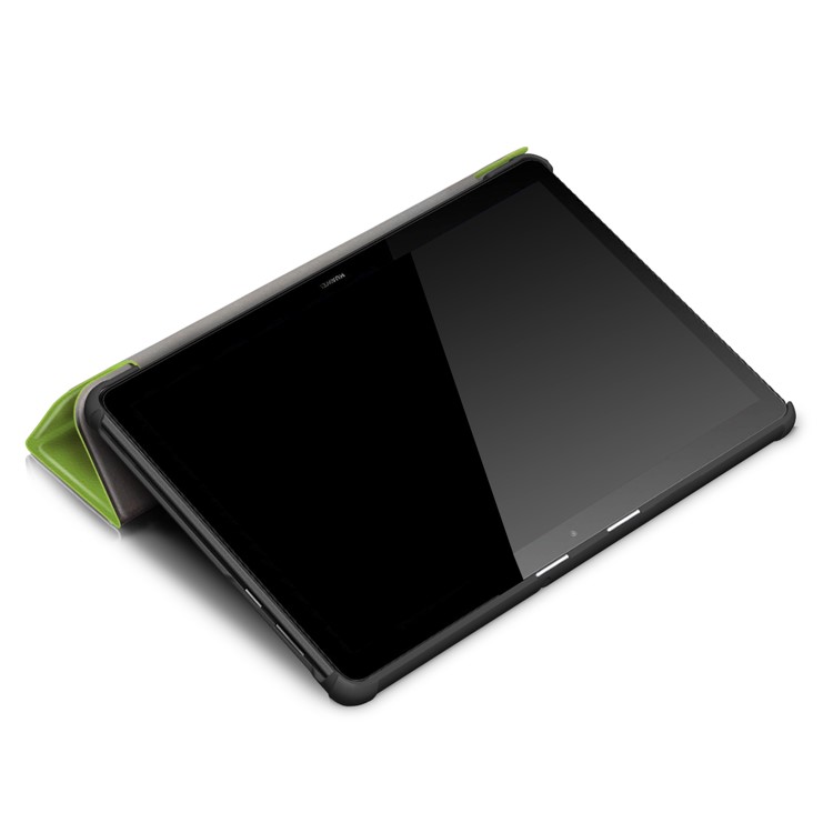 PU Leather Tri-fold Stand Tablet Protective Case for Huawei Mediapad T5 10 - Green-7