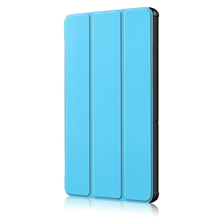 PU Leather Tri-fold Stand Tablet Protective Shell for Huawei Mediapad T5 10 - Baby Blue-4