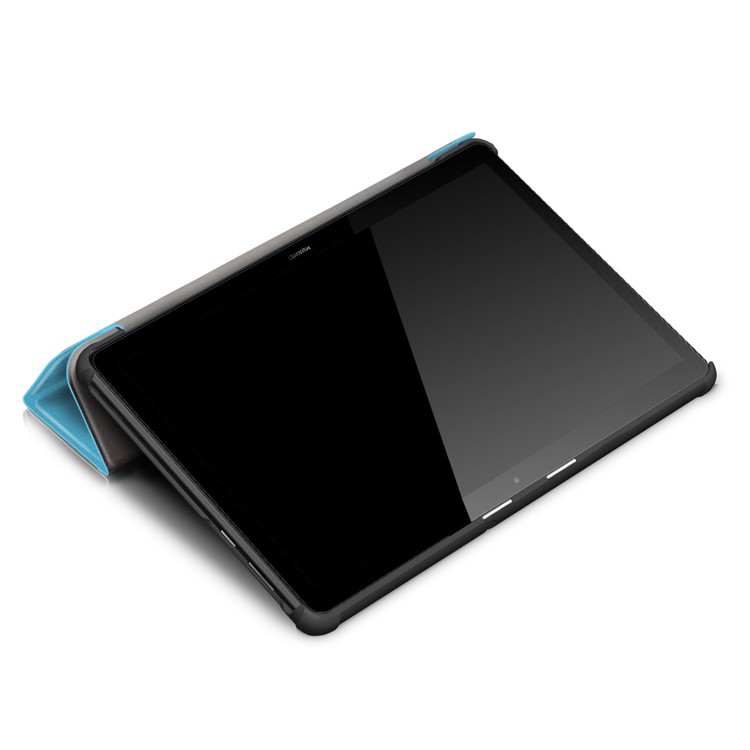 PU Leather Tri-fold Stand Tablet Protective Shell for Huawei Mediapad T5 10 - Baby Blue-7