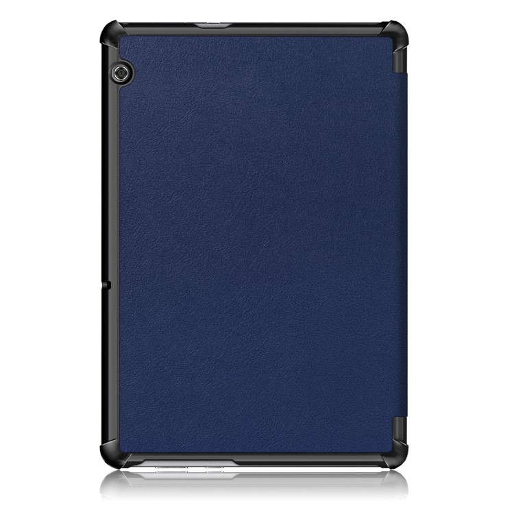 PU Leather Tri-fold Stand Tablet Flip Cover for Huawei Mediapad T5 10 - Dark Blue-3