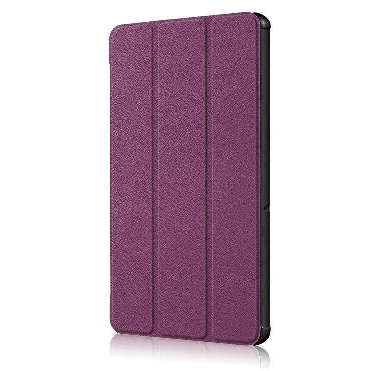 PU Leather Tri-fold Stand Tablet Flip Protective Casing for Huawei Mediapad T5 10 - Purple-4