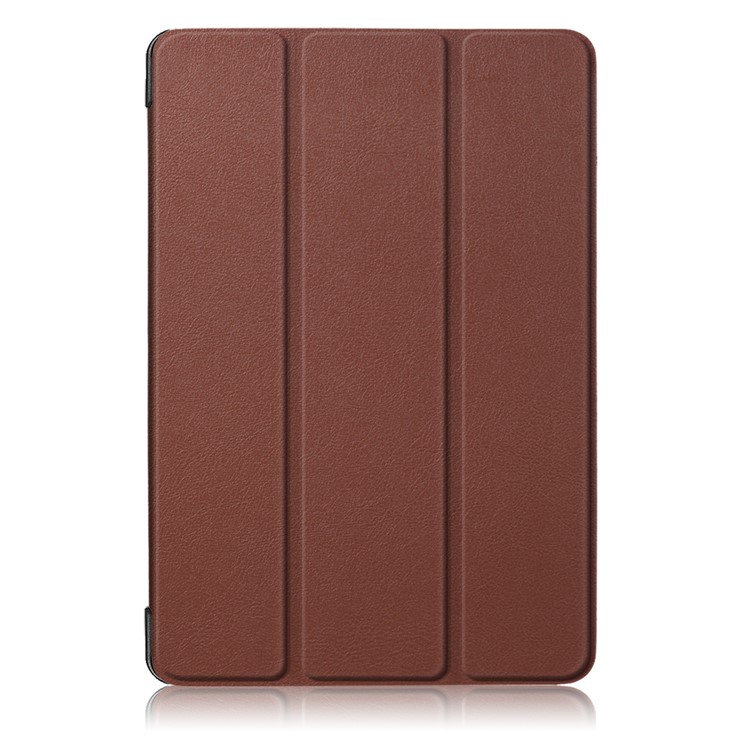 PU Leather Tablet Cover with Tri-fold Stand for Huawei Mediapad T5 10 - Brown-2
