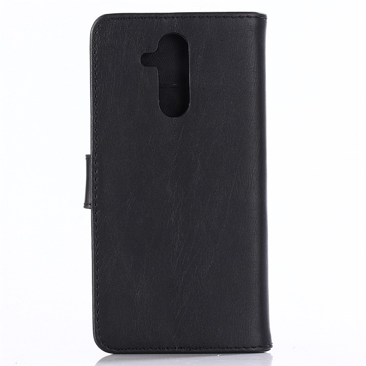 Crazy Horse Texture Retro Style Leather Wallet Stand Case for Huawei Mate 20 Lite - Black-2