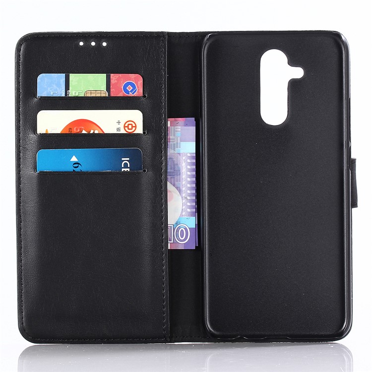 Crazy Horse Texture Retro Style Leather Wallet Stand Case for Huawei Mate 20 Lite - Black-3