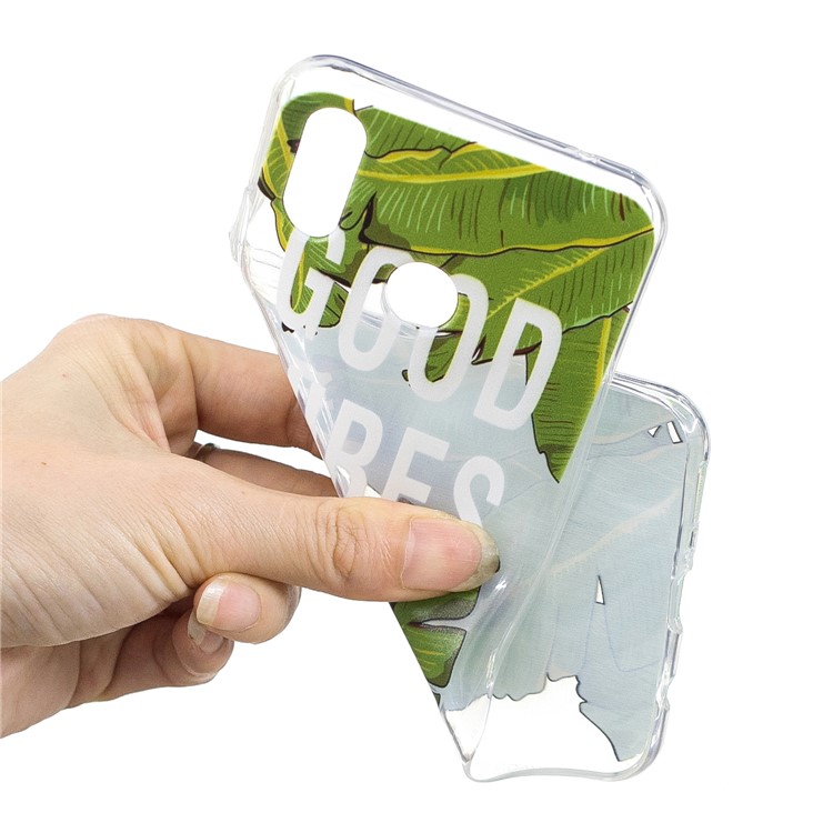 Patrón De Impresión Suave Funda De Protección De TPU Para Huawei Nova 3i / P Inteligente + - Hojas De Banana-4