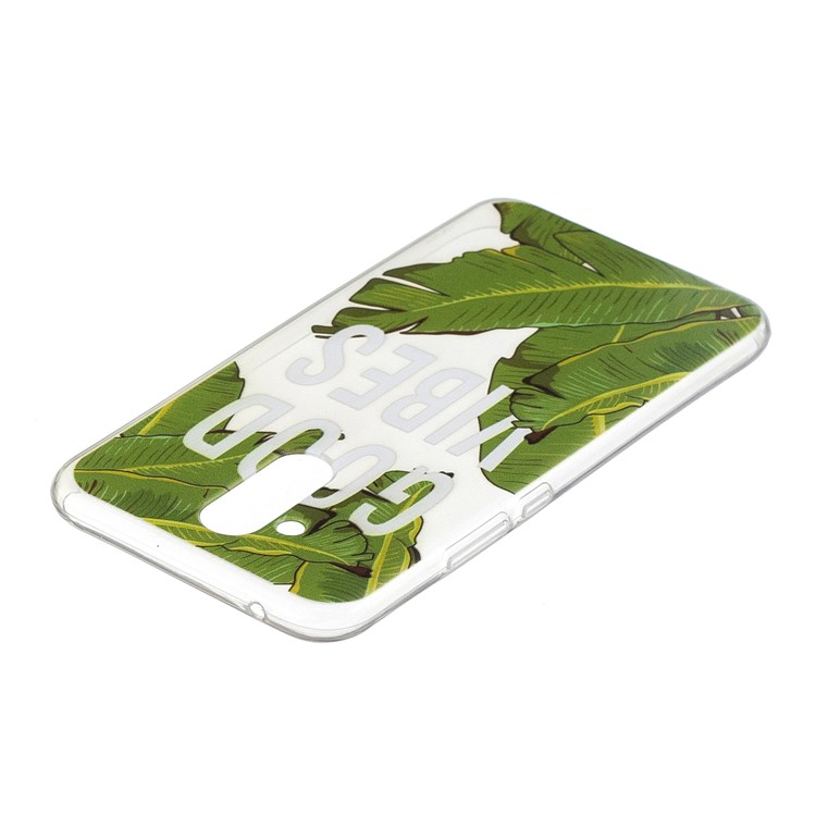 Pattern Printing Soft TPU Case for Huawei Mate 20 Lite - Green Leaves-3