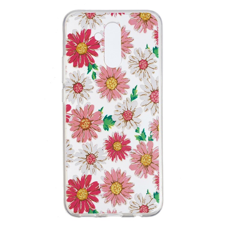Pattern Printing Soft TPU Phone Cover for Huawei Mate 20 Lite - Daisy-1