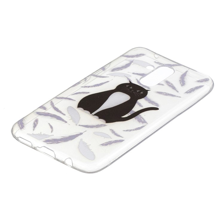 Pattern Printing Soft TPU Phone Cover for Huawei Mate 20 Lite - Black and White Cat-2