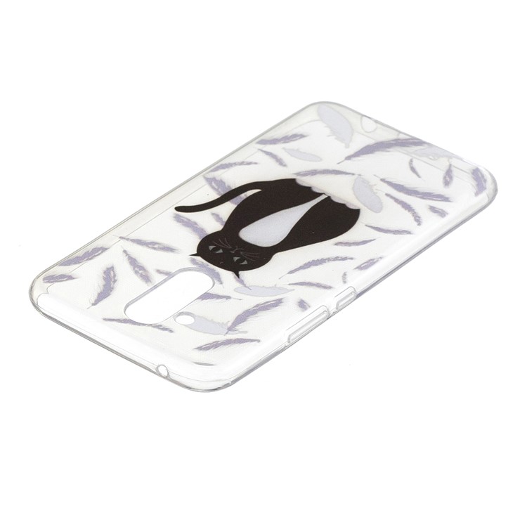 Pattern Printing Soft TPU Phone Cover for Huawei Mate 20 Lite - Black and White Cat-3