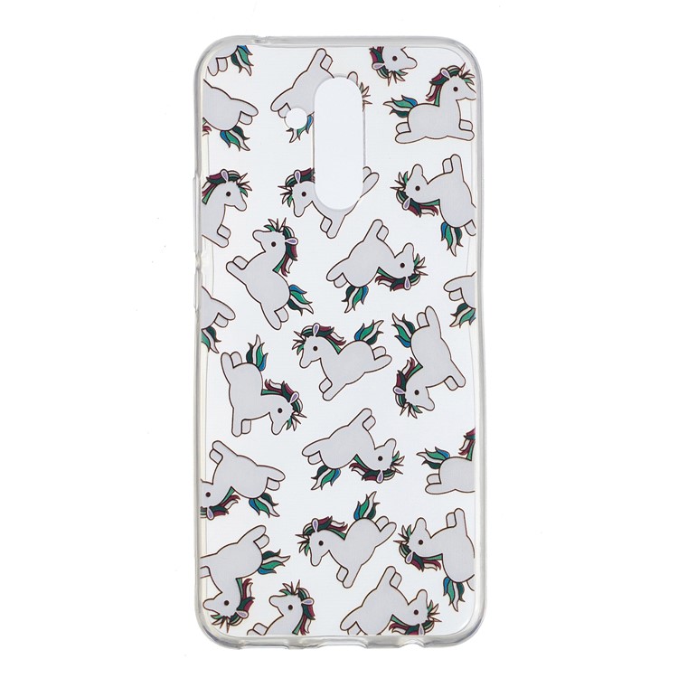Pattern Printing Soft TPU Accessory Cover for Huawei Mate 20 Lite - Adorable Unicorns-1