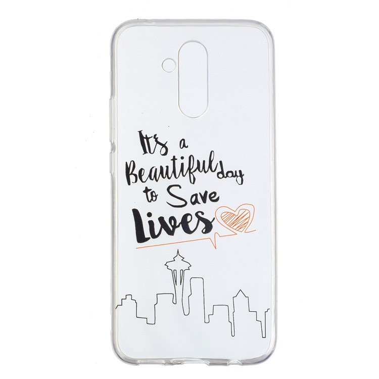 Pattern Printing Soft TPU Shell Accessory for Huawei Mate 20 Lite - Life Quote