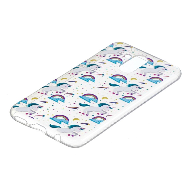 Pattern Printing Soft TPU Mobile Case for Huawei Mate 20 Lite - Unicorns and Rainbows-2