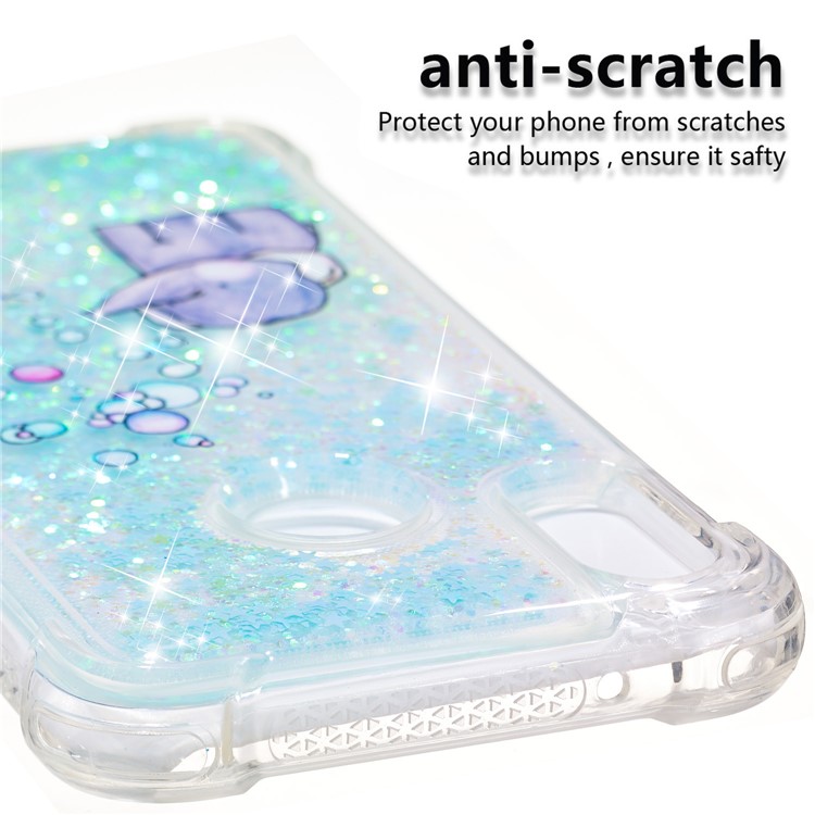 Dynamic Glitter Powder Heart Shaped Sequins TPU Shockproof Cover for Huawei P20 Lite / Nova 3e - Elephant-5