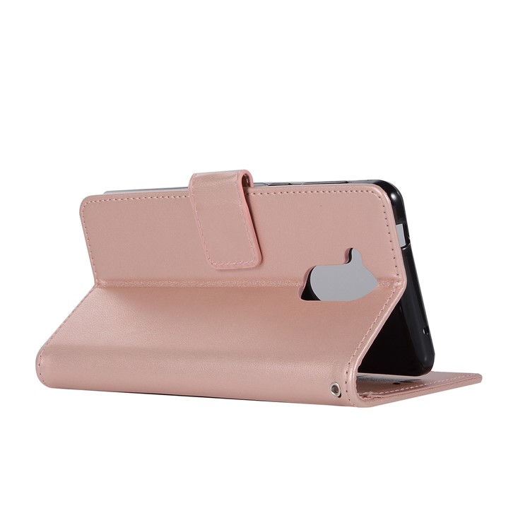 Imprint Owl Dream Catcher Wallet Stand Leather Shell for Huawei Mate 20 Lite - Rose Gold-2