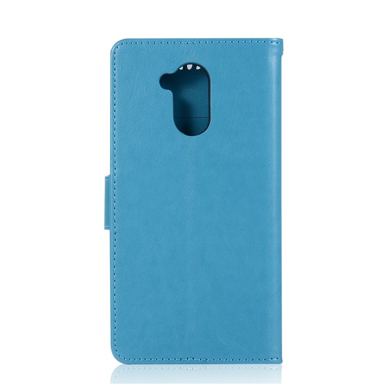 Imprint Owl Dream Catcher Wallet Stand Leather Cell Phone Cover for Huawei Mate 20 Lite - Blue-5