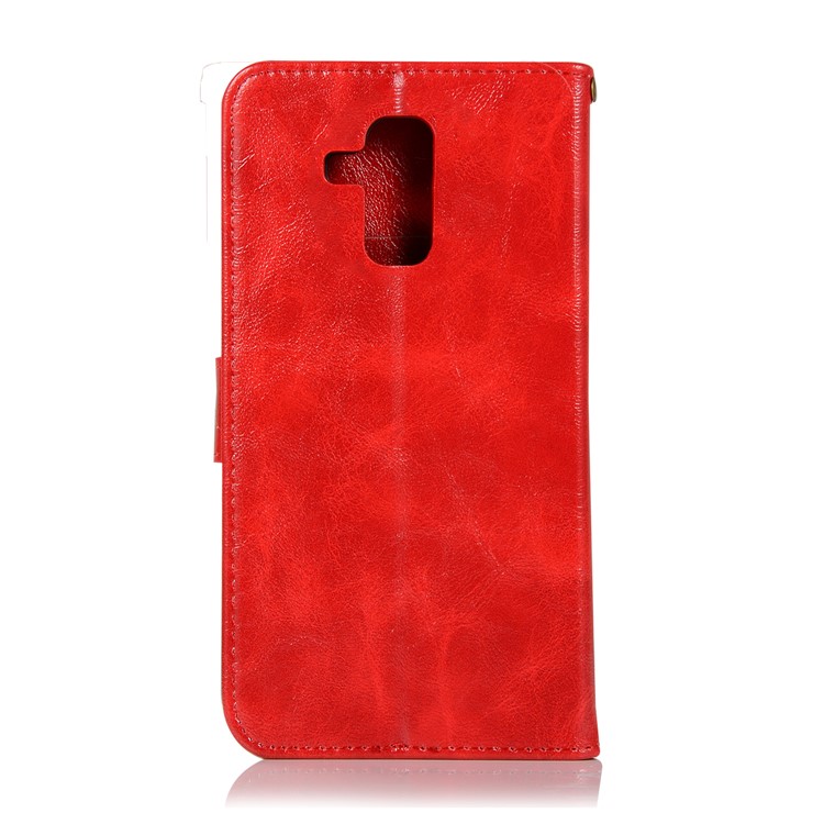 Retro Style Wallet PU Leather Flip Magnetic Stand Casing for Huawei Mate 20 Lite - Red-3