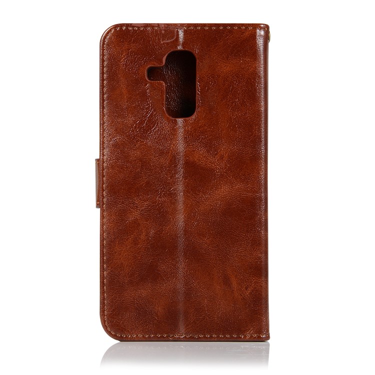 Retro Style Wallet PU Leather Flip Magnetic Stand Cell Phone Cover for Huawei Mate 20 Lite - Coffee-3