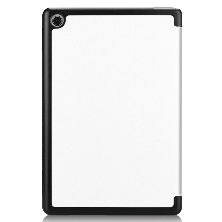 Tri-fold Stand Leather Protection Tablet Cover for Huawei Mediapad C5 10 / M5 Lite 10 - White-9
