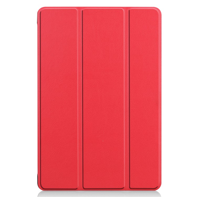 Tri-fold Stand Leather Protection Case Cover for Huawei Mediapad C5 10 / M5 Lite 10 - Red-8