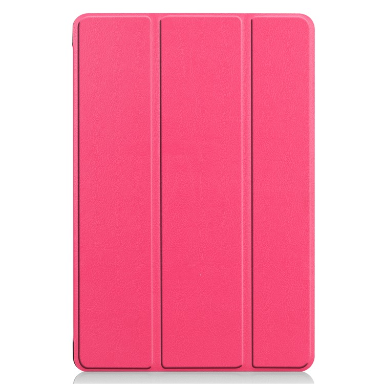 For Huawei Mediapad C5 10 / M5 Lite 10 Tri-fold Leather Stand Protection Case Cover - Rose-8